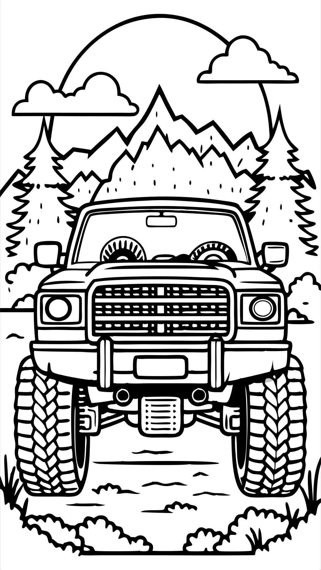 diesel truck lifted truck coloring pages